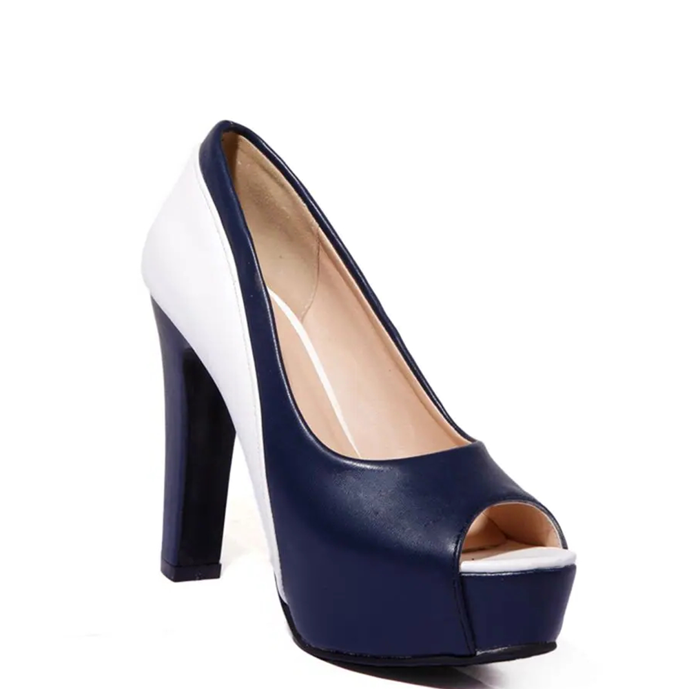 Funki Findz | Shoes | Women's Formal 2 Toned Block Heel Shoes
