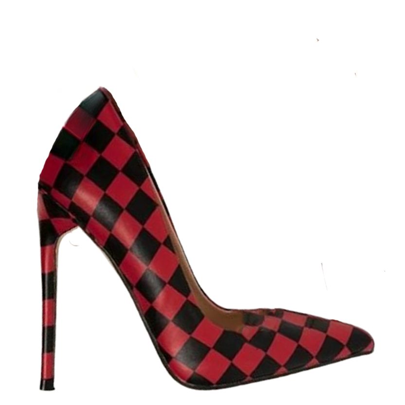 Funki Findz | Shoes | Women's Red Black Checkered Stilettos