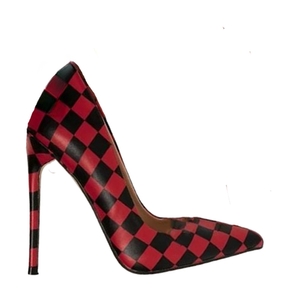 Funki Findz | Shoes | Women's Red Black Checkered Stilettos