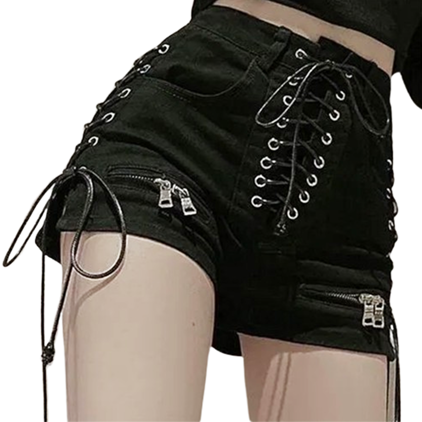 Funki Findz | Shorts | Women's Gothic Denim Summer Shorts