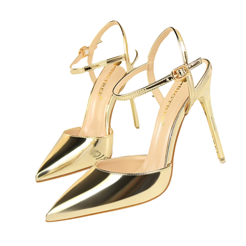 Funki Findz | Shoes | Women's Shiny Patent High Heel Slingback