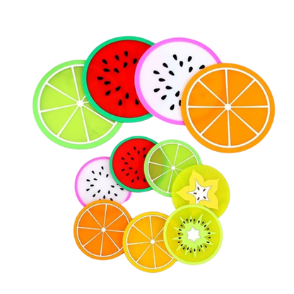 Funki Findz | Coasters | Fruit Design Drink Mats 6 | 7 Pcs Sets