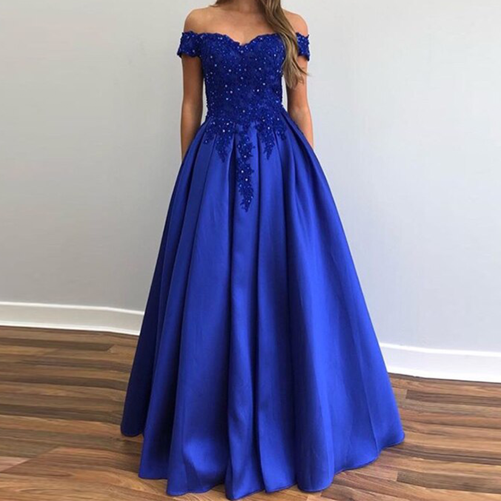 Funki Findz | Dresses | Women's Elegant Long Satin Ball Gown