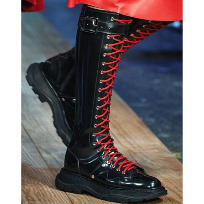Funki Findz | Boots | Women's White Knee High Lace Up Boots