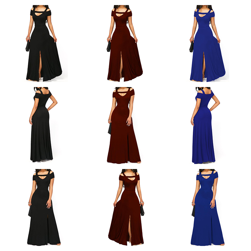 Funki Findz | Dresses | Women's Off Shoulder Long Slim Dress