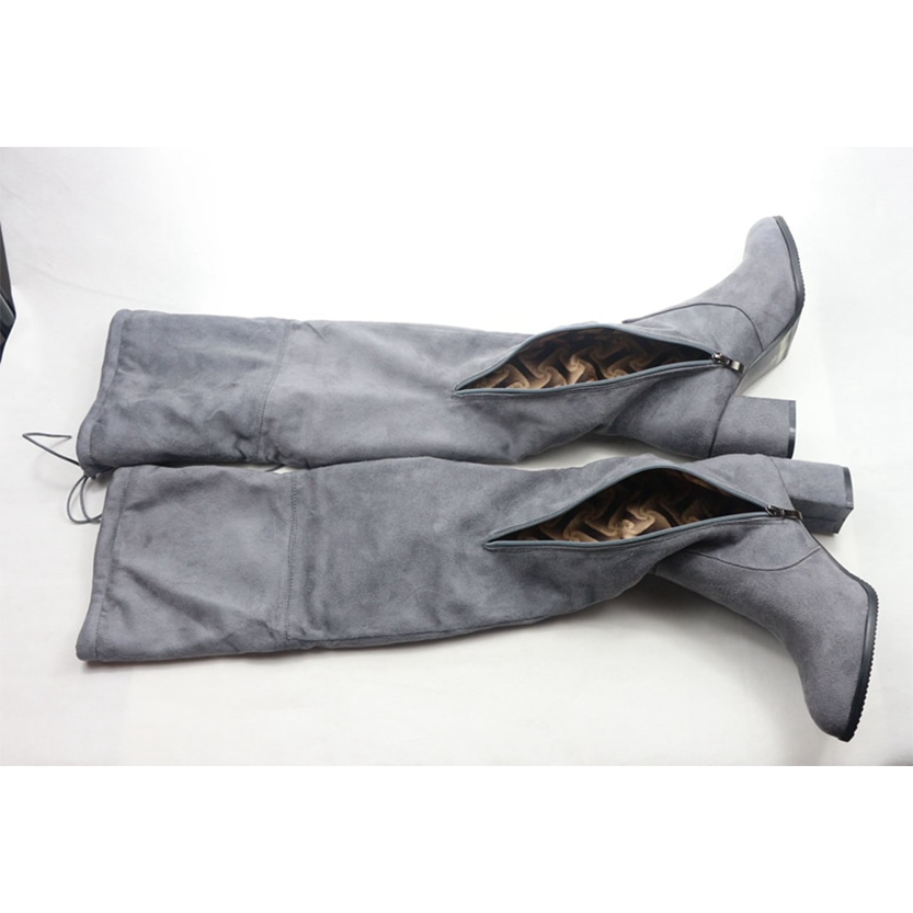 Funki Findz | Boots | Women's Thigh High Square Mid Heel Boots