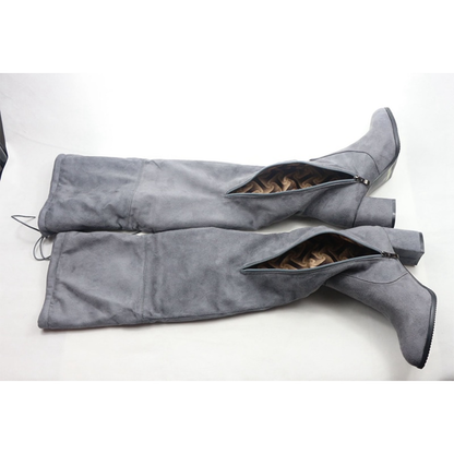 Funki Findz | Boots | Women's Thigh High Square Mid Heel Boots