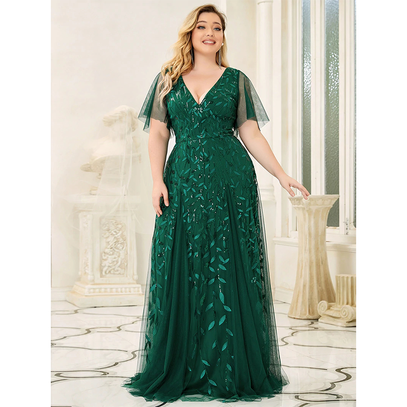 Funki Findz | Dresses | Women's Long Sequin Lace Formal Dress