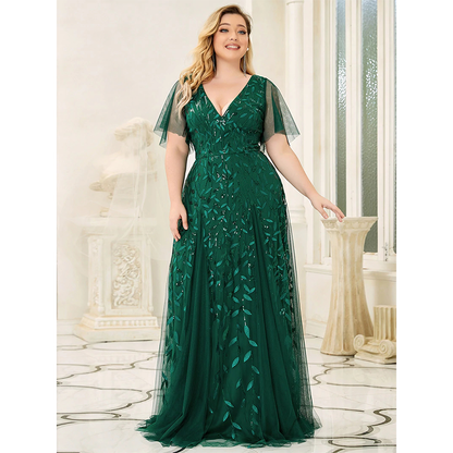 Funki Findz | Dresses | Women's Long Sequin Lace Formal Dress