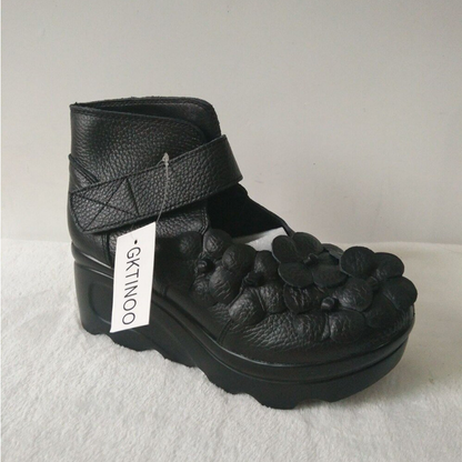 Funki Findz | Boots | Women's Gothic Designer Floral Ankle Boot