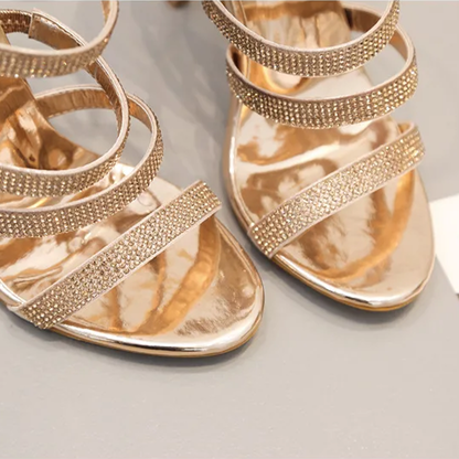 Funki Findz | Shoes | Women's Mid-calf Bling Gladiator Sandals