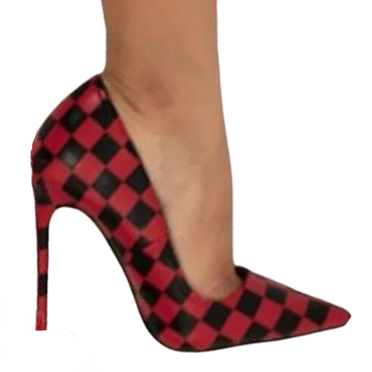 Funki Findz | Shoes | Women's Red Black Checkered Stilettos
