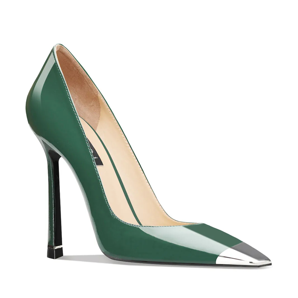 Funki Findz | Shoes | Women's Genuine Leather Metal Toe Heels