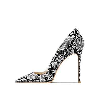Funki Findz | Shoes | Women's Snake Skin Pattern High Stilettos