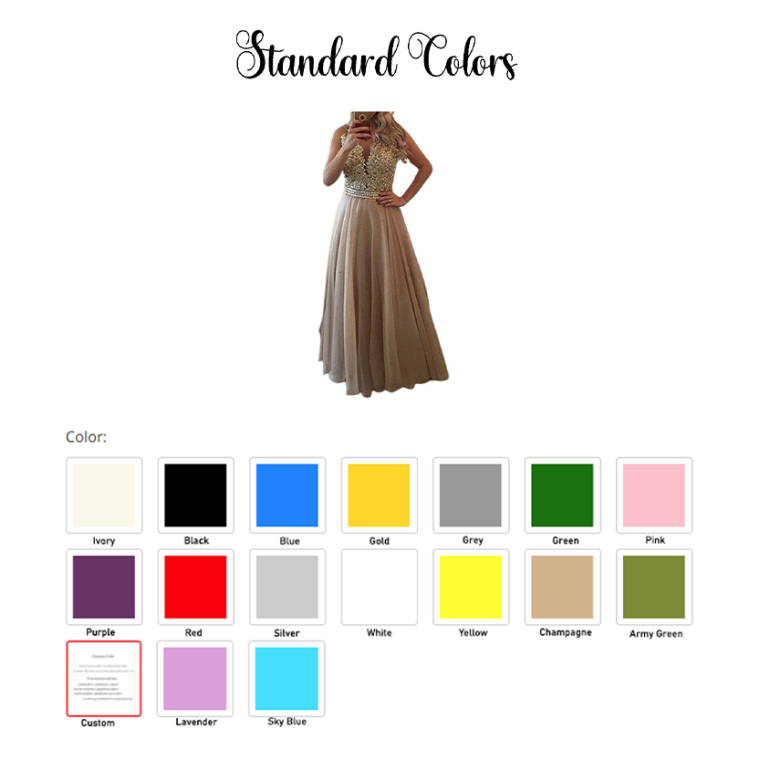 Funki Findz | Dresses | Women's Chiffon Beaded Prom Dress
