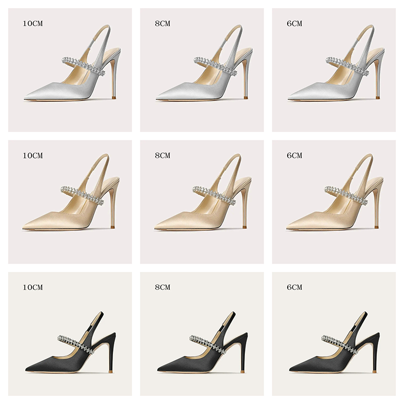 Funki Findz | Shoes | Women's Luxury Diamante Satin Stilettos
