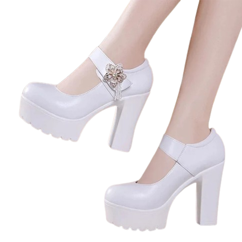 Funki Findz | Shoes | Women's Flower Buckle Mary Janes Heels