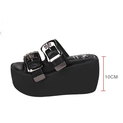Funki Findz | Shoes | Women's Gothic Buckle Strap High Slides