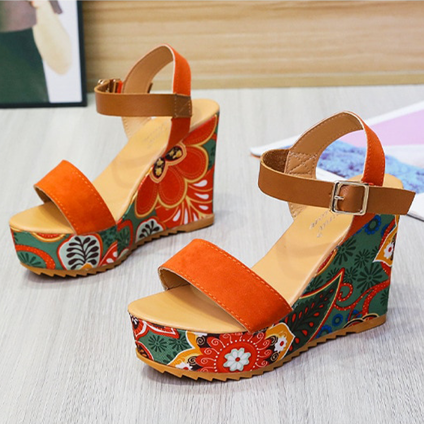Funki Findz | Shoes | Women's Floral Platform Wedge Sandals