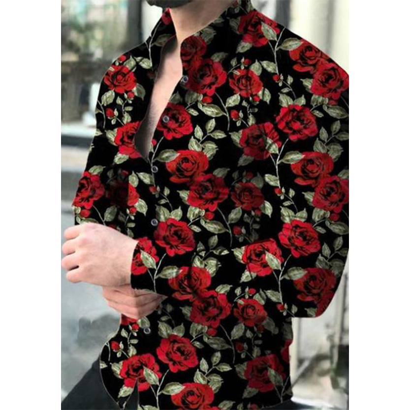 Funki Findz | Shirts | Men's Floral Print Long Sleeved Dress Shirt