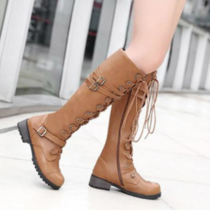 Funki Findz | Boots | Women's Knee High Steampunk Flat Boots