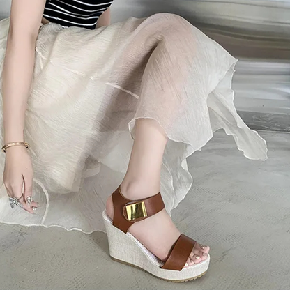 Funki Findz | Shoes | Women's Hign Buckle Strap Wedge Sandal