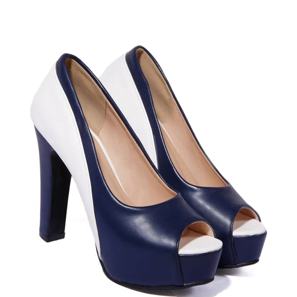 Funki Findz | Shoes | Women's Formal 2 Toned Block Heel Shoes