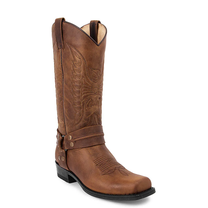 Funki Findz | Boots | Men's Embroidered Cowboy Pull On Boots