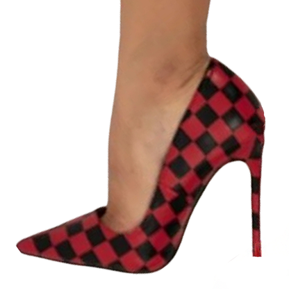 Funki Findz | Shoes | Women's Red Black Checkered Stilettos