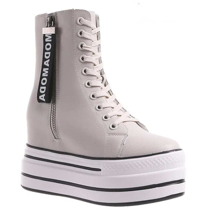 Funki Findz | Boots | Women's Platform Zip Ankle Boot Sneakers