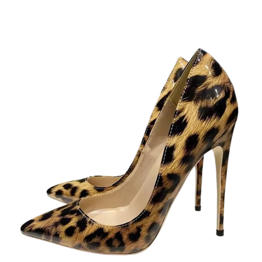 Funki Findz | Shoes | Women's Patent Leather Leopard Stilettos
