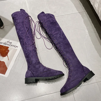 Funki Findz | Boots | Women's Over Knee Lace Up Long Boots