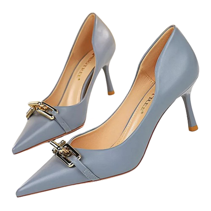 Funki Findz | Shoes | Women's Pointed Toe Metal Buckle Pumps
