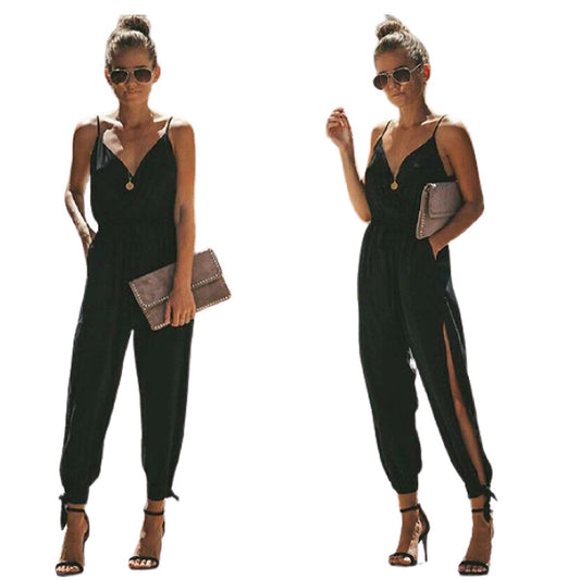 Funki Findz | Pants | Women's Floral and Solid Fashion Jumpsuit