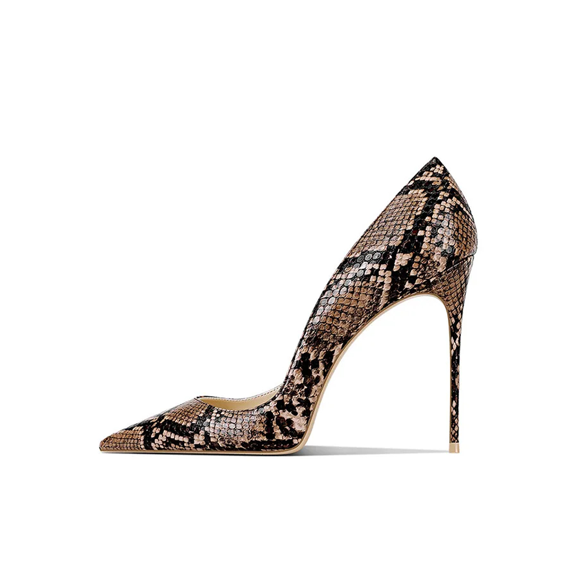 Funki Findz | Shoes | Women's Snake Skin Pattern High Stilettos