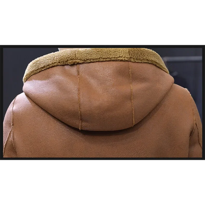Funki Findz | Jackets | Men's Hooded Winter Faux Leather Jacket
