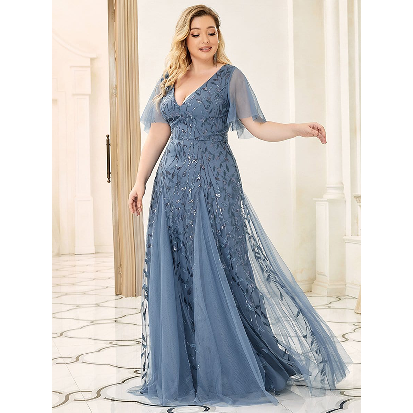 Funki Findz | Dresses | Women's Long Sequin Lace Formal Dress