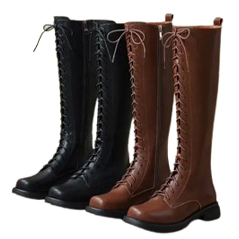 Funki Findz | Boots | Women's Real Leather Lace Up Riding Boot