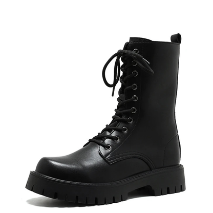 Funki Findz | Boots | Men's Lace Up Mid-Calf Biker Boots