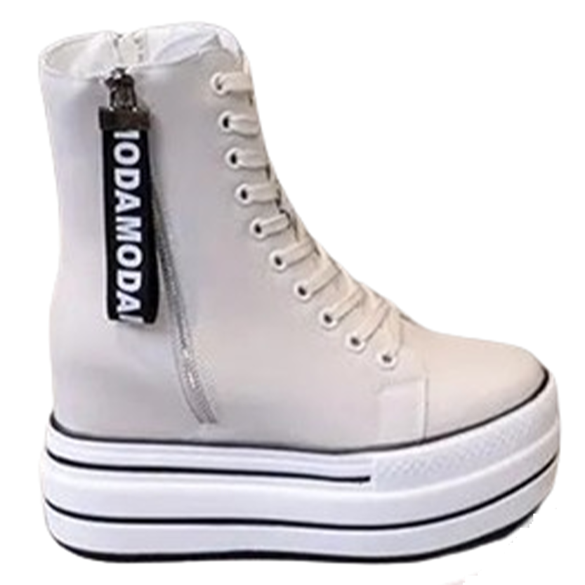 Funki Findz | Boots | Women's Platform Zip Ankle Boot Sneakers