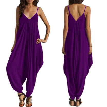 Funki Findz | Pants | Women's Elegant Loose Fit Strappy Romper