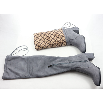 Funki Findz | Boots | Women's Thigh High Square Mid Heel Boots