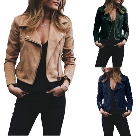 Funki Findz | Jackets | Women's Diagonal Zipper Short Jacket