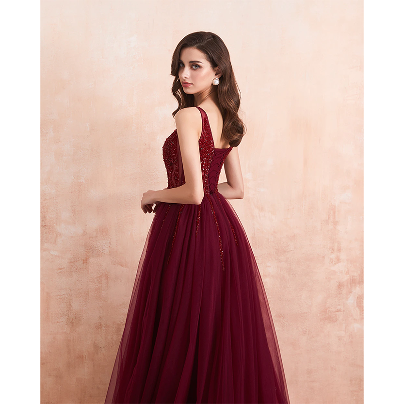 Funki Findz | Dresses | Women's Long Chiffon Tulle Prom Dress