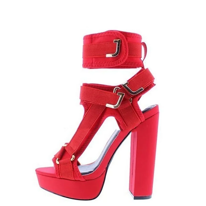 Funki Findz | Shoes | Women's Chunky Heel Strappy Sandals