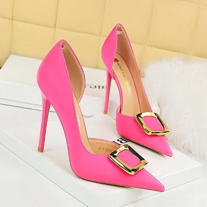 Funki Findz | Shoes | Women's Square Buckle Cut Out Pumps