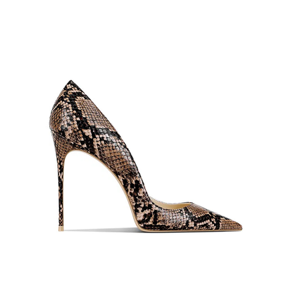 Funki Findz | Shoes | Women's Snake Skin Pattern High Stilettos