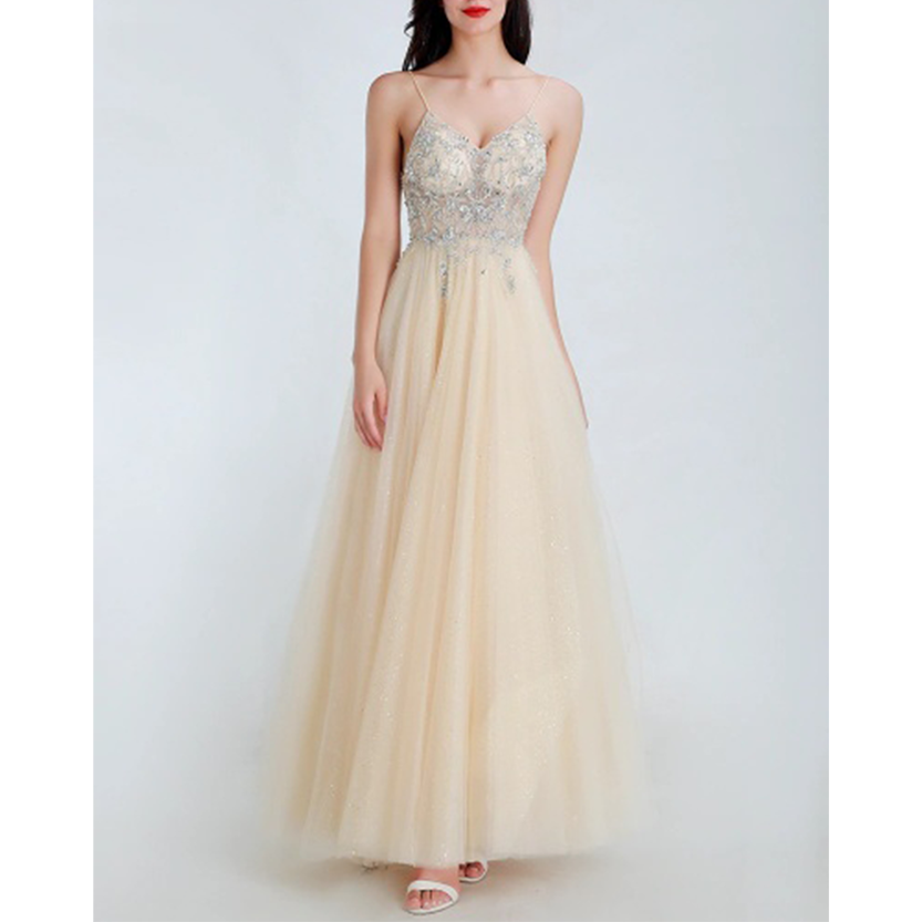 Funki Findz | Dresses | Women's Strappy Full Length Ball Dress