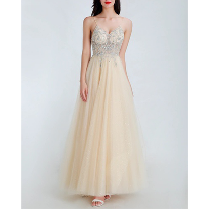 Funki Findz | Dresses | Women's Strappy Full Length Ball Dress