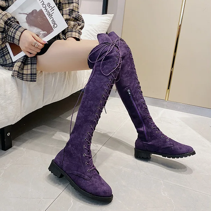 Funki Findz | Boots | Women's Over Knee Lace Up Long Boots